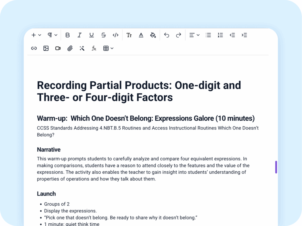 Standards-Aligned Lesson Plans for Any Grade or Subject